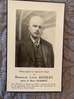 Leon ROISEUX x Marie SPARMONT 1883 Wy-Soy 1952, Verzamelen, Bidprentjes en Rouwkaarten, Ophalen of Verzenden, Bidprentje