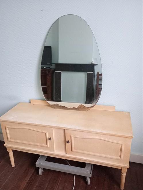 Coiffeuse ancienne style Louis XVI, Huis en Inrichting, Tafels | Kaptafels, Gebruikt, Minder dan 100 cm, Minder dan 50 cm, Overige materialen