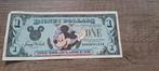 Disney 1 dollars Anaheim 1990 serienummer A002641445A, Overige typen, Mickey Mouse, Ophalen of Verzenden, Zo goed als nieuw
