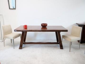 table de ferme en bois brut vintage meuble salon cuisine