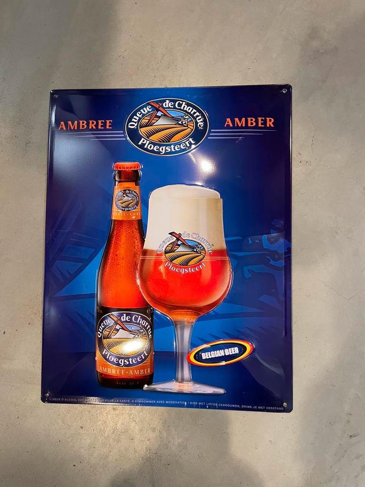 Ensemble de 3 plaques métalliques Queue de Charrue, Collections, Marques & Objets publicitaires, Comme neuf, Panneau publicitaire