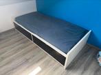 Stevig bed met dubbele opberglade Inc lattenbodem en matras., Huis en Inrichting, Slaapkamer | Bedden, Ophalen, 90 cm, Eenpersoons
