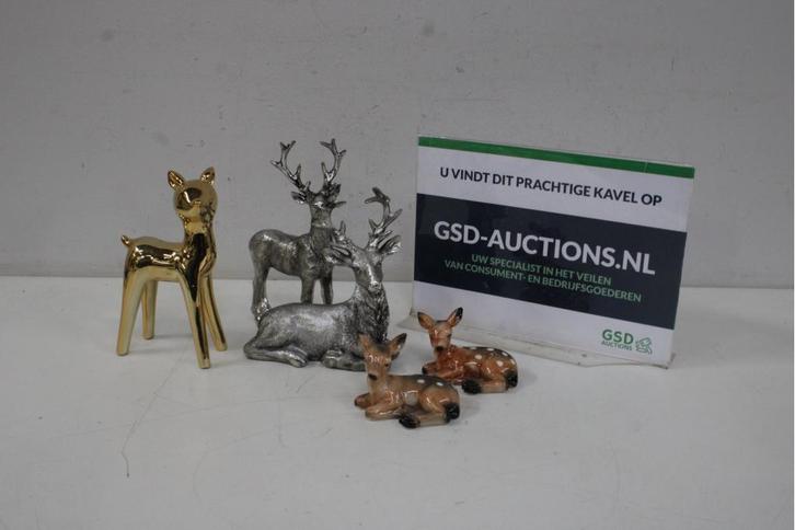 Set van 5 Herten Beeldjes, Antiek en Kunst, Kunst | Beelden en Houtsnijwerken