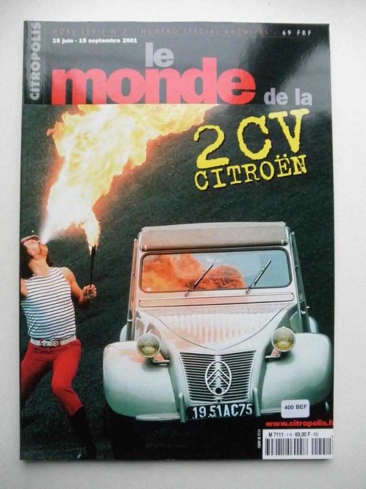 Citropolis et + magazines Citroën Traction 2 CV Méhari (2), Boeken, Auto's | Folders en Tijdschriften, Gelezen, Citroën, Ophalen