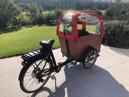 Elektrische bakfiets BABBOE BIG E met accessoires, Fietsen en Brommers, Fietsen | Bakfietsen, Gebruikt, 4 kinderen of meer, Elektrisch