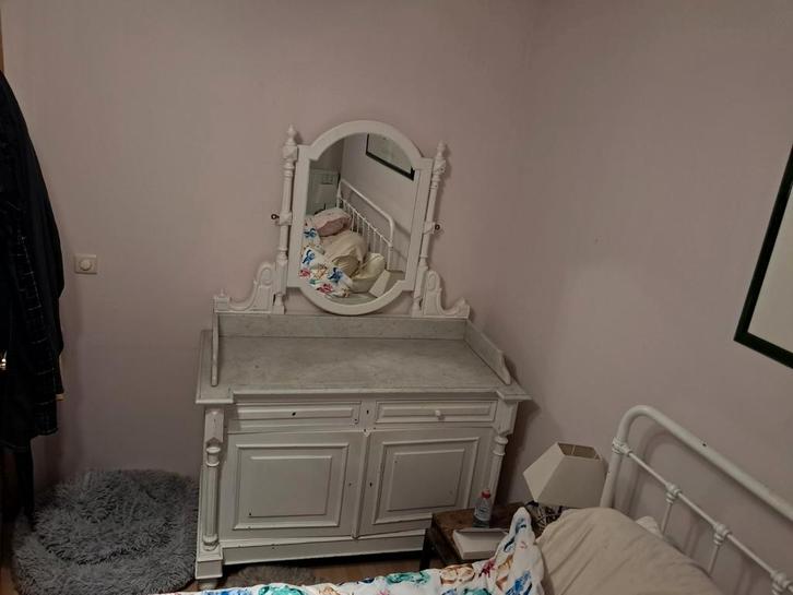 Coiffeuse  bois et marbre massive, Maison & Meubles, Mobilier complet, Enlèvement