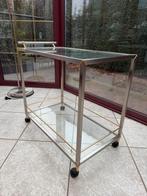 Glazen kastje op wielen, Huis en Inrichting, Kasten | Overige, Ophalen, Zo goed als nieuw