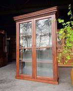 Antieke eikenhouten winkelvitrine | Vitrinekast |  #2496, Ophalen of Verzenden