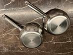 2 Conische saus pannen (Demeyere Apollo 7), Ophalen, Inox, Gebruikt, Inductieplaat
