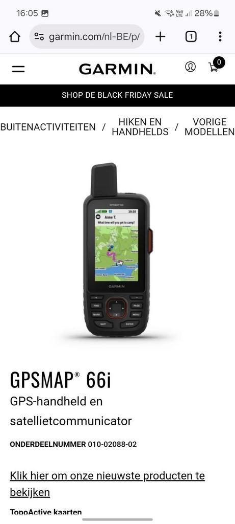 Garmin GPSMAP 66i, Telecommunicatie, Portofoons en Walkie-talkies, Zo goed als nieuw, Ophalen of Verzenden