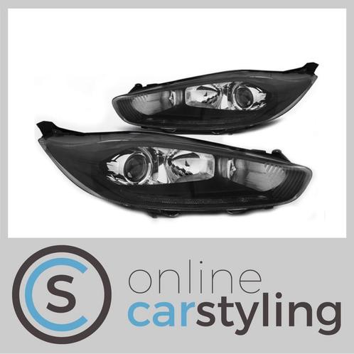 Koplampen Ford Fiesta MK7 LED DRL Zwart, Auto-onderdelen, Verlichting, Ford, Nieuw, Ophalen of Verzenden