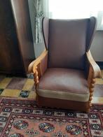 zetel, Huis en Inrichting, Fauteuils, Ophalen, Gebruikt, 75 tot 100 cm, Hout