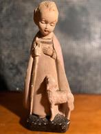 OUD FIGUURTJE IN GIPS KERSTSTAL. H : 20 CM., Diversen, Ophalen of Verzenden, Gebruikt