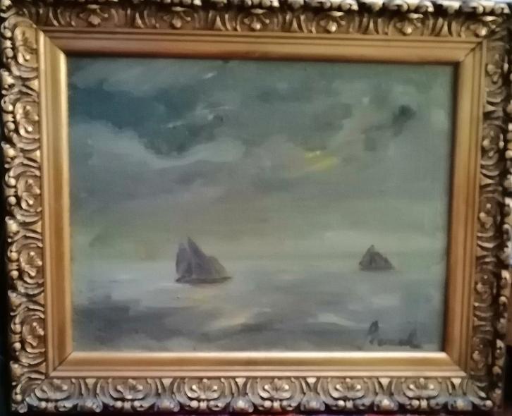 Constant Permeke '' Avond op zee'' olieverf op doek., Antiek en Kunst, Kunst | Schilderijen | Klassiek, Verzenden