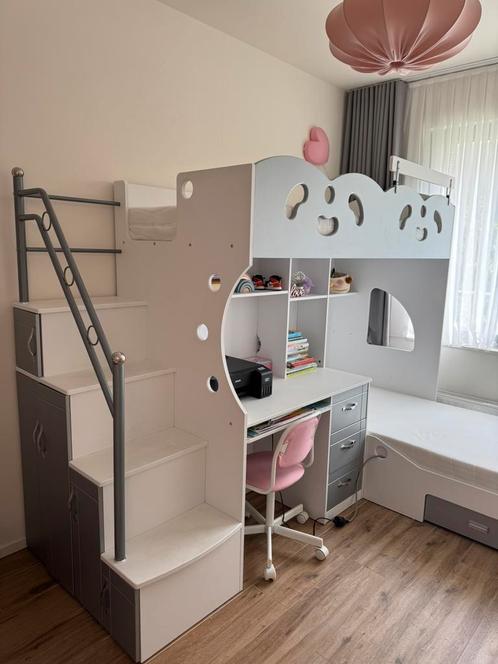 Hoogslaper met extra bed, Kinderen en Baby's, Kinderkamer | Stapelbedden en Hoogslapers, Zo goed als nieuw, Hoogslaper, Ophalen
