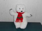 Peluche ours blanc avec écharpe rouge, Comme neuf, Enlèvement, Ours
