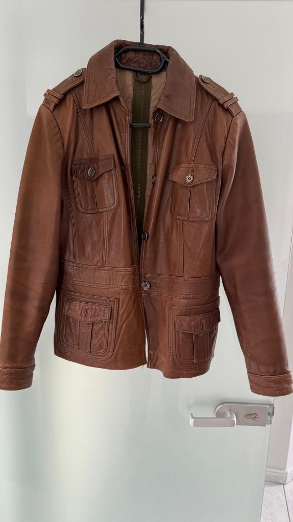 Lederen dames vest maar 44, Kleding | Dames, Jasjes, Kostuums en Pakken, Zo goed als nieuw, Jasje, Maat 42/44 (L), Bruin, Ophalen of Verzenden