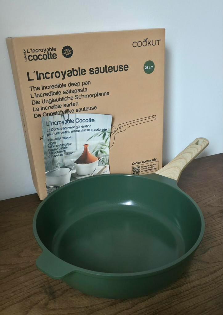 Nieuwe sauteerpan van 28 cm The Incredible Cookut Saute, Huis en Inrichting, Keuken | Potten en Pannen, Nieuw, Ophalen of Verzenden