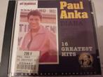 cd paul anka 16 greatest hits, Ophalen of Verzenden, 1960 tot 1980, Zo goed als nieuw