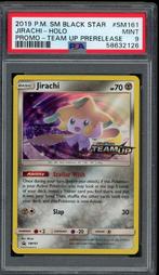 Jirachi Holo [Pre-Release] PSA 9 - SM161 - Sun & Moon Promo, Verzenden, Zo goed als nieuw, Losse kaart, Foil