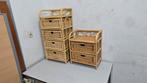 twee antieke rotan dressoirs met vier laden gemaakt door de, Huis en Inrichting, Kasten | Ladekasten, Ophalen of Verzenden
