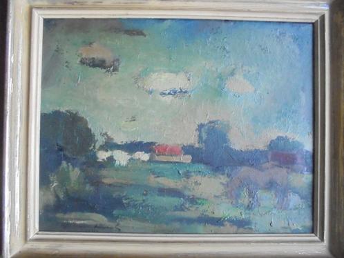 Karel Jan v d Heuvel  1913 - 1991  Landschap met paard, Antiek en Kunst, Kunst | Schilderijen | Klassiek, Verzenden