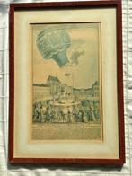 Ancienne lithographie Premier vol aérostatique de l'Histoire, Antiquités & Art, Art | Lithographies & Sérigraphies, Enlèvement