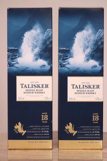 Talisker 18yo (2x), Enlèvement, Neuf, Autres régions, Autres types