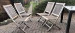 4 teak tuinstoelen in goede staat., Ophalen