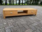 Eiken salontafel / tafel met doorschuiflade / la / kast / la, Gebruikt, 100 tot 150 cm, Eikenhout, Ophalen of Verzenden