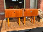 Vintage set nachtkastjes, Ophalen, Gebruikt, Eikenhout, Midcentury vintage