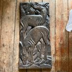 Panneau mural en bois sculpté – cervidés, Enlèvement ou Envoi