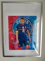 Prachtig ingekaderd werk Kylian Mbappe genummerd, Verzamelen, Sportartikelen en Voetbal, Ophalen of Verzenden, Zo goed als nieuw