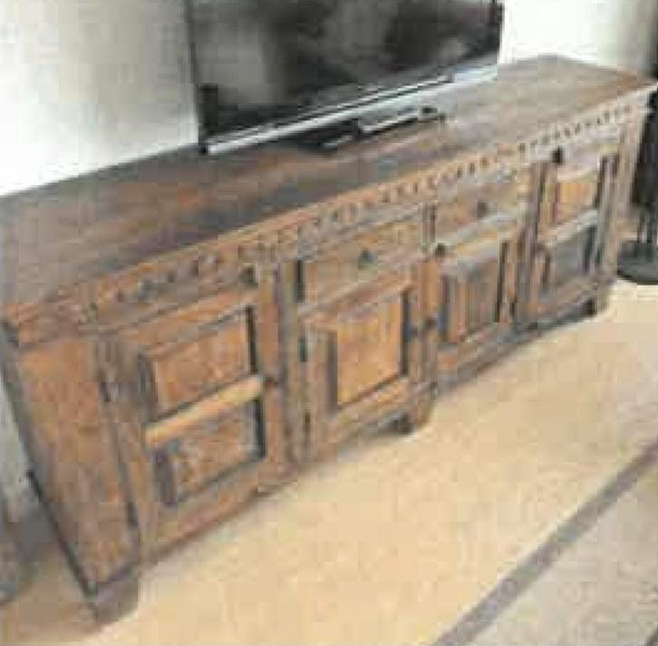 Massief eiken dressoir & tafel zgan, Huis en Inrichting, Kasten | Dressoirs, Zo goed als nieuw, Ophalen