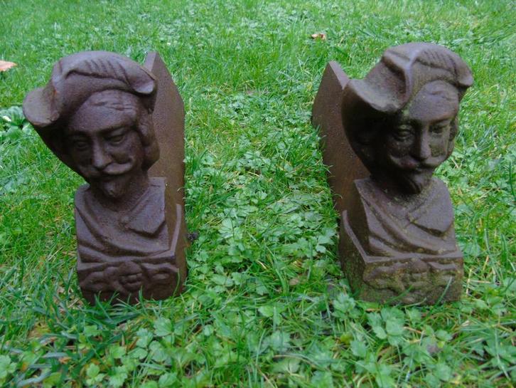 Andiots-personages in roestig gietijzer, het paar!, Huis en Inrichting, Haarden, Nieuw, Overige soorten, Ophalen