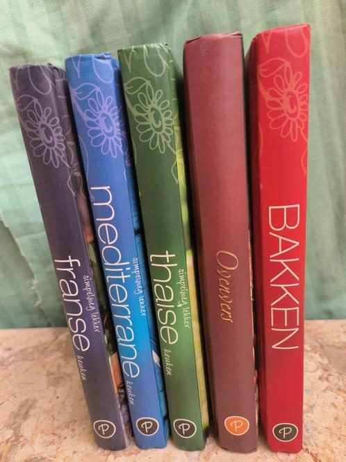 Set van 5 kookboeken (verschillende keukens), Boeken, Kookboeken, Zo goed als nieuw, Ophalen