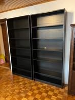 Twee boekenkasten - IKEA ‘billy’ zwart, 25 à 50 cm, Avec tablette(s), Enlèvement, Utilisé
