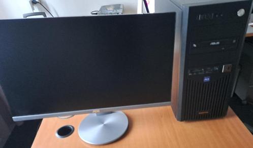 PC  Desktop, Computers en Software, Desktop Pc's, Gebruikt, 3 tot 4 Ghz, HDD, SSD, 4 GB, Met videokaart, Met monitor, Ophalen