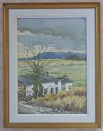 LEON CLAESSENS / LA FERME BLANCHE / ORIGINEEL / 63x49cm KAD, Ophalen of Verzenden