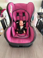 Roze/paars autostoeltje voor meisjes of je Little Treasures!, Kinderen en Baby's, Autostoeltjes, 0 t/m 18 kg, Verstelbare rugleuning
