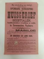 Affiche van Openbare Verkoop van Huismeubelen uit 1909, Enlèvement ou Envoi