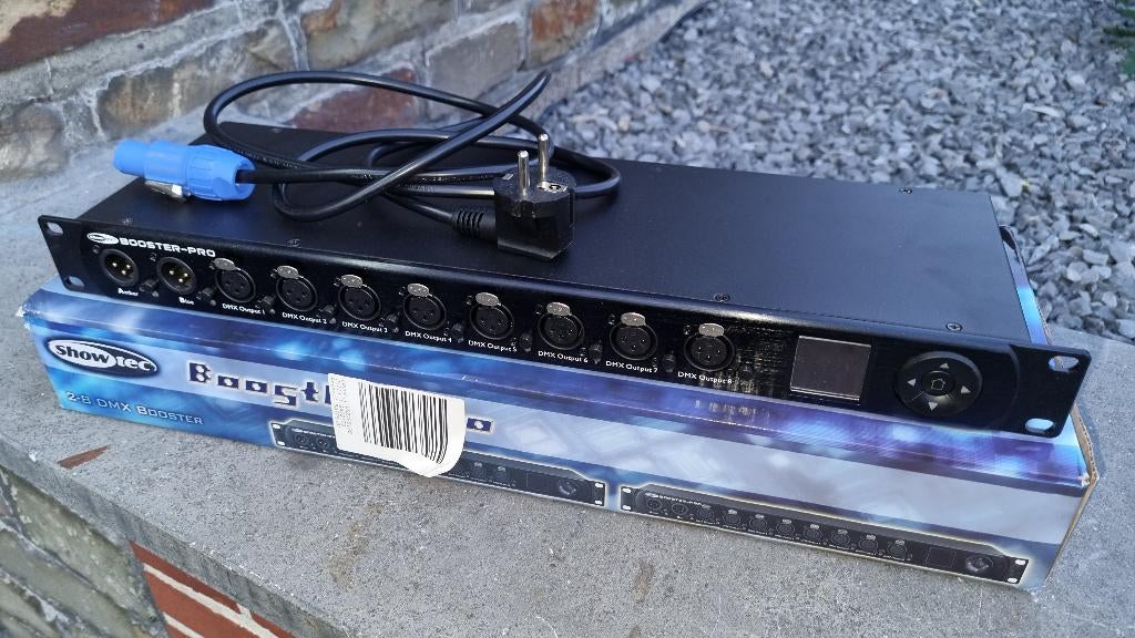Showtec Booster Pro 2-8 DMX/RDM 3-pin (dmx splitter), Ophalen of Verzenden, Nieuw, Licht