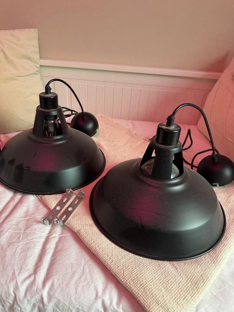 Lucide hanglampen zwart (2 stuks), Enlèvement, Comme neuf