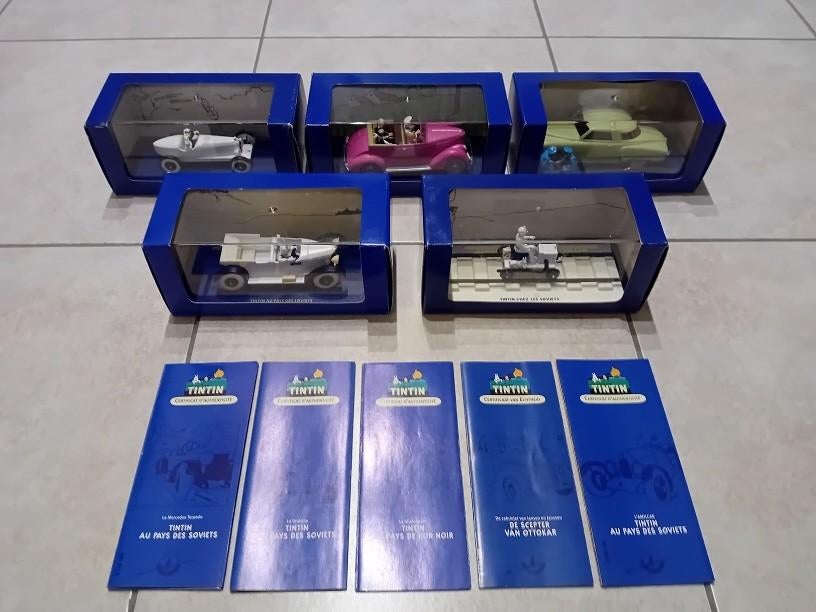 Kuifje - Tintin 5 auto's met certificaat, Verzamelen, Ophalen of Verzenden, Kuifje, Nieuw, Overige typen