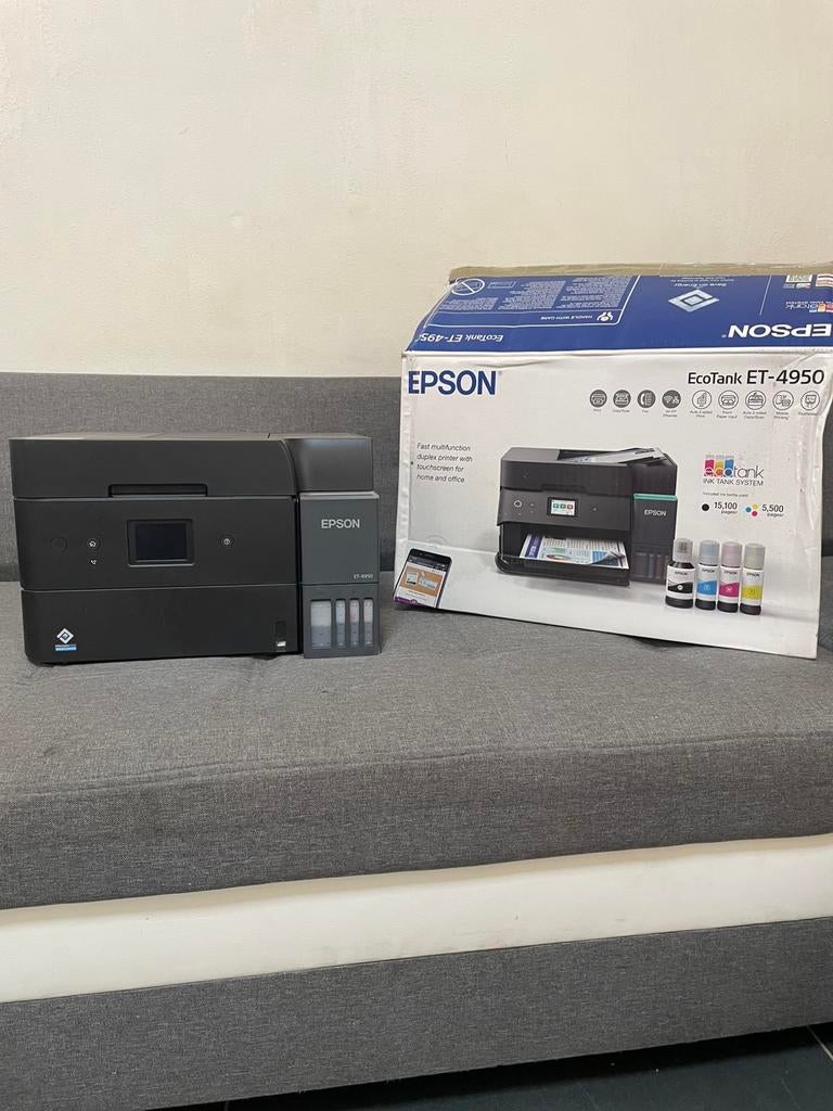 Epson EcoTank ET-4950 All-in-One Slechts 47 pagina's geprint, Enlèvement ou Envoi, Comme neuf, Fax, All-in-one