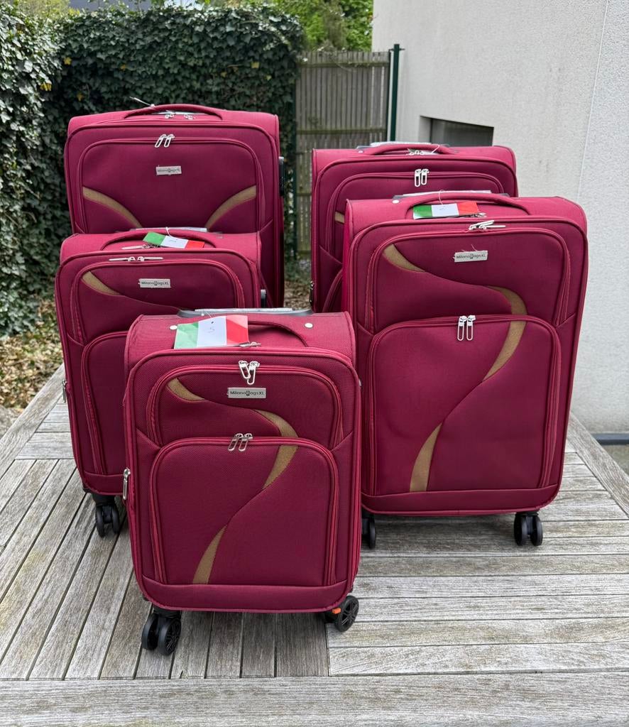 Set de valises de voyage 5 pièces, Bijoux, Sacs & Beauté, Valises, Neuf, Autres matériaux, Clé, Poignée extensible, Roulettes