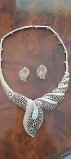 Belle Parrure pour plaqué or,  collier et boucle d'oreille, Or, Autres matériaux