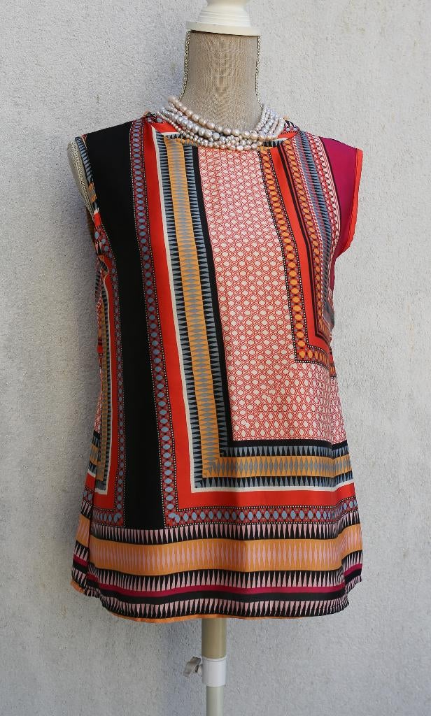 Splendide blouse multicolore en soie M, Vêtements | Femmes, Blouses & Tuniques, JPFS, Enlèvement ou Envoi, Neuf, Taille 38/40 (M)