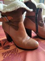 laarsjes, bruin leder, maat 37, zo goed als nieuw!, Kleding | Dames, Ophalen