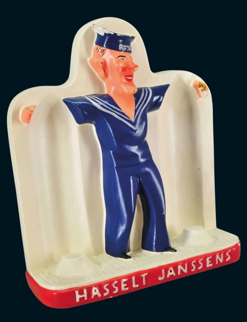 PLV  plâtre HASSELT JANSSENS, Collections, Marques & Objets publicitaires, Envoi, Utilisé